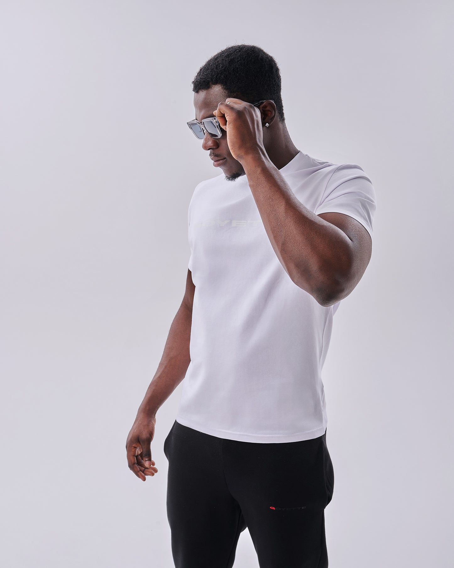 GOYETTE WHITE LOGO T-SHIRT