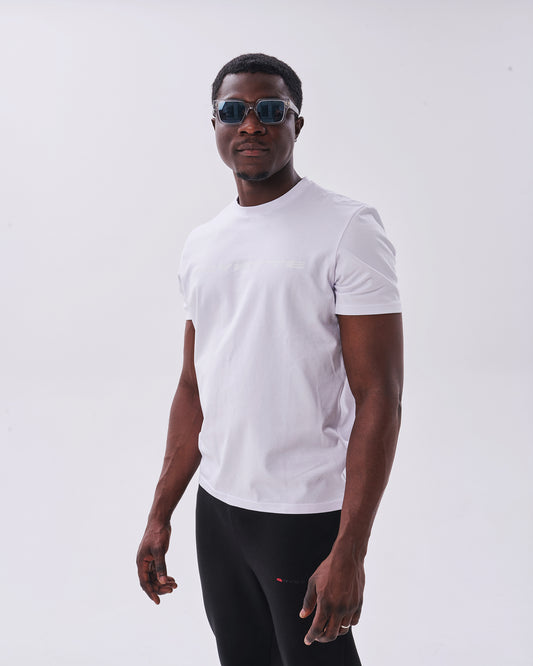 GOYETTE WHITE LOGO T-SHIRT