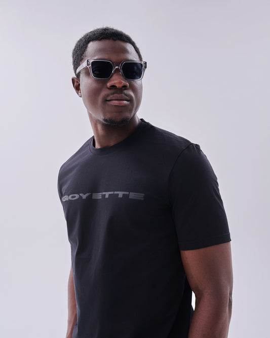 GOYETTE BLACK LOGO T-SHIRT