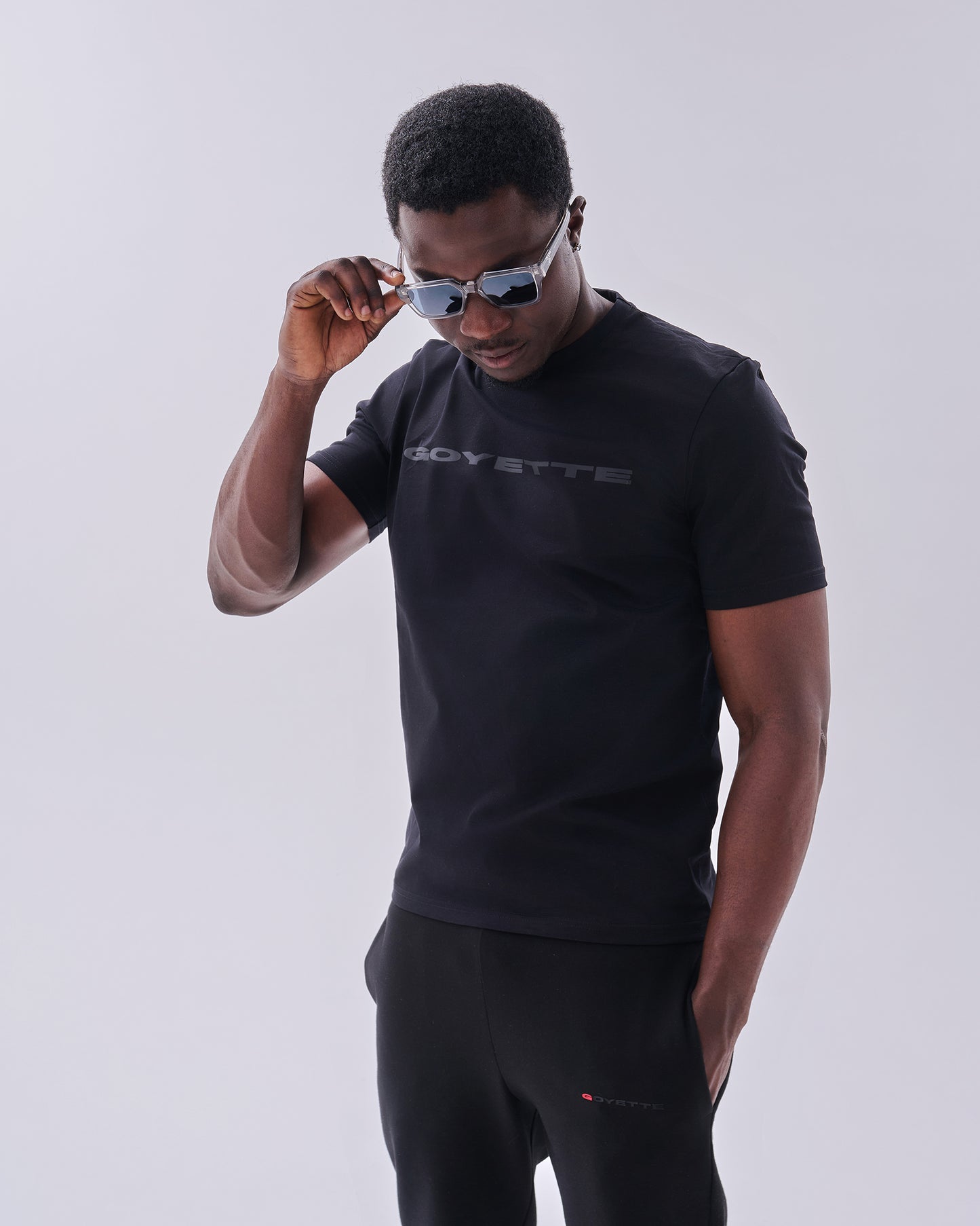 GOYETTE BLACK LOGO T-SHIRT