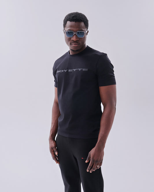 GOYETTE BLACK LOGO T-SHIRT